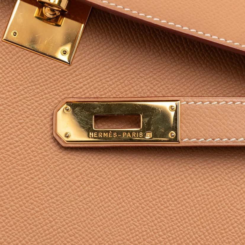 Hermès Courchevel Kelly Sellier 32 Brown Leather Very good condition - Box View
