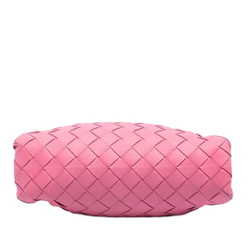 Bottega Veneta Nappa Intrecciato The Mini Pouch Crossbody Pink Leather Very good condition - Inside View