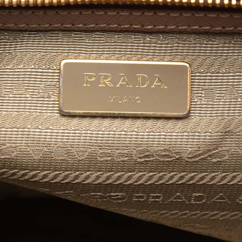 Prada Medium Saffiano Lux Galleria Double Zip Satchel Pink Leather Good condition - Box View