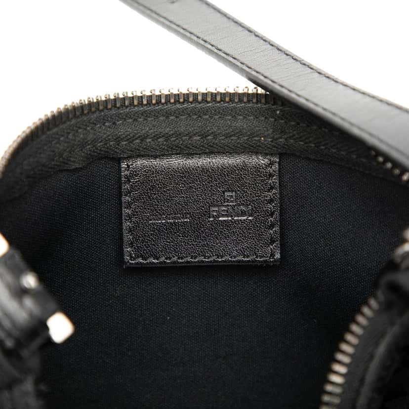 Fendi Zucchino Canvas Handbag Black Very good condition - Box View