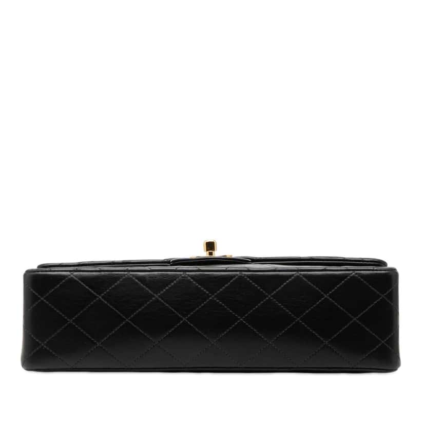Chanel Medium Classic Lambskin Double Flap Black Leather Very good condition - Inside View