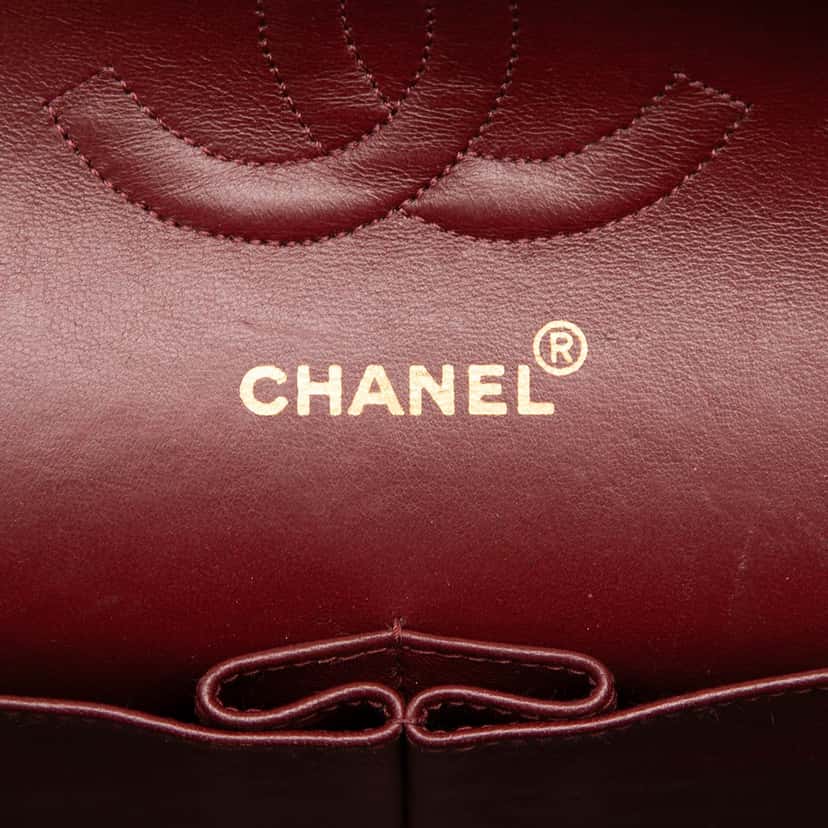 Chanel Medium Classic Lambskin Double Flap Black Leather Very good condition - Box View