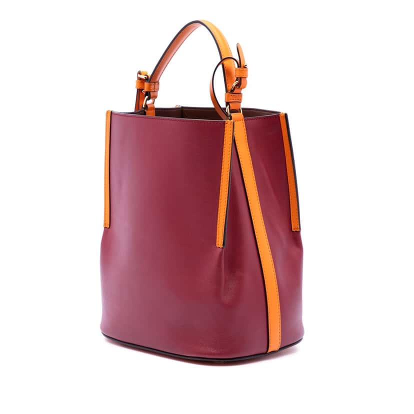 Burberry Small Leather Peggy Bucket Bag Red Leather Very good condition - Back View