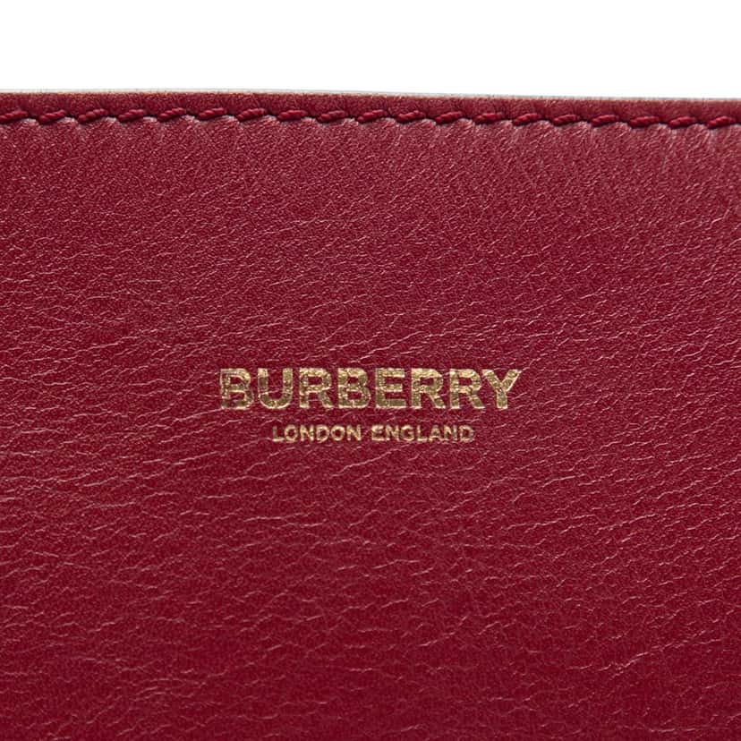 Burberry Small Leather Peggy Bucket Bag Red Leather Very good condition - Box View