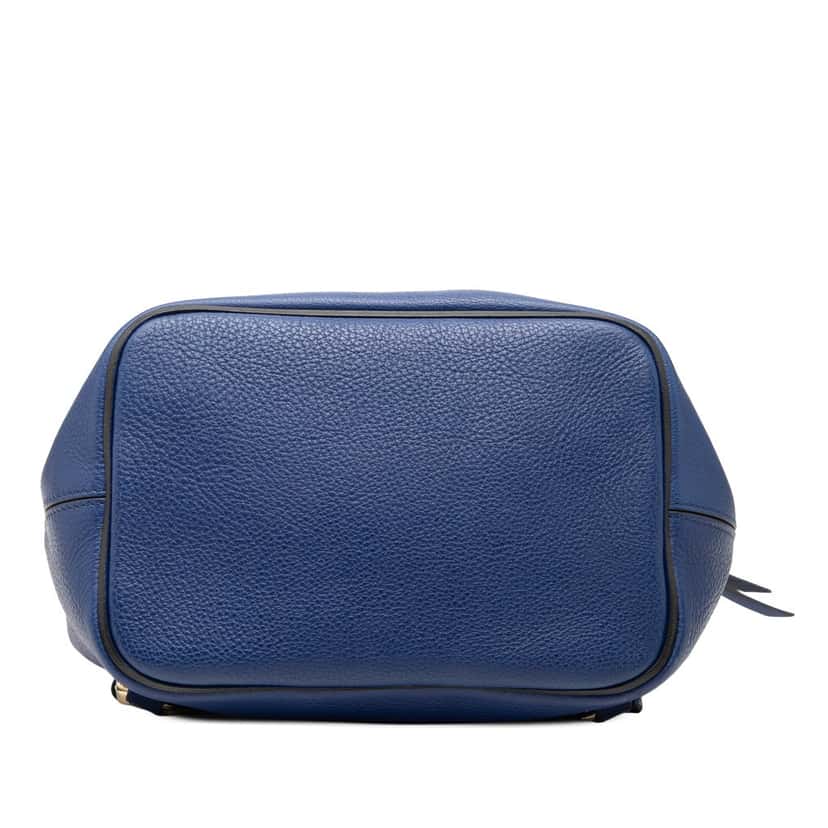 Chloé Medium Calfskin and Suede Faye Backpack Blue Leather Very good condition - Inside View