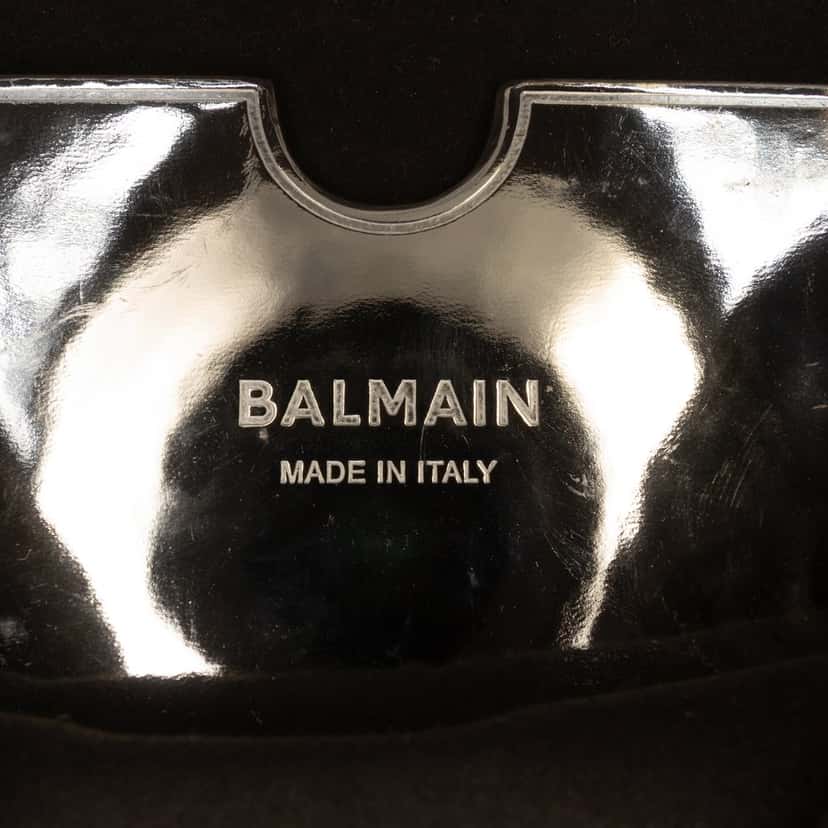 Balmain Mini Monogram Jacquard 1945 Crossbody Beige Very good condition - Box View