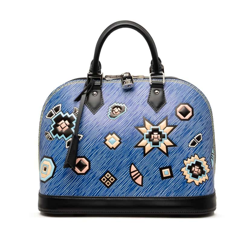 Louis Vuitton Epi Denim Aztec Alma PM Blue Leather Very good condition - Front View