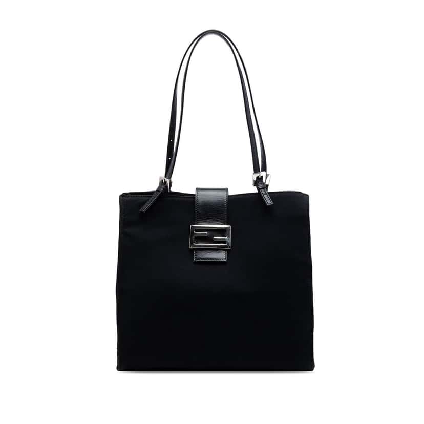 Fendi Neoprene Shoulder Bag Black Very good condition - Front View
