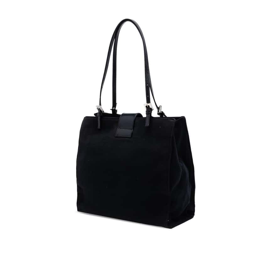 Fendi Neoprene Shoulder Bag Black Very good condition - Back View
