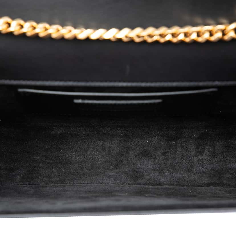 Saint Laurent Medium Smooth Calfskin Classic Monogram Kate Tassel Crossbody Black Leather Very good condition - Model View