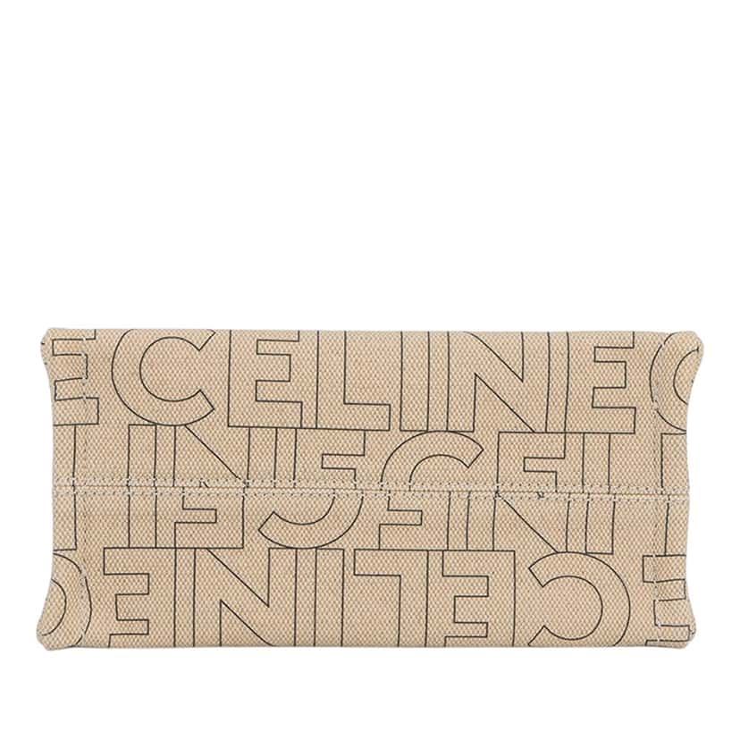Celine Small Printed Canvas Triomphe Cabas Thais Tote Beige Very good condition - Inside View