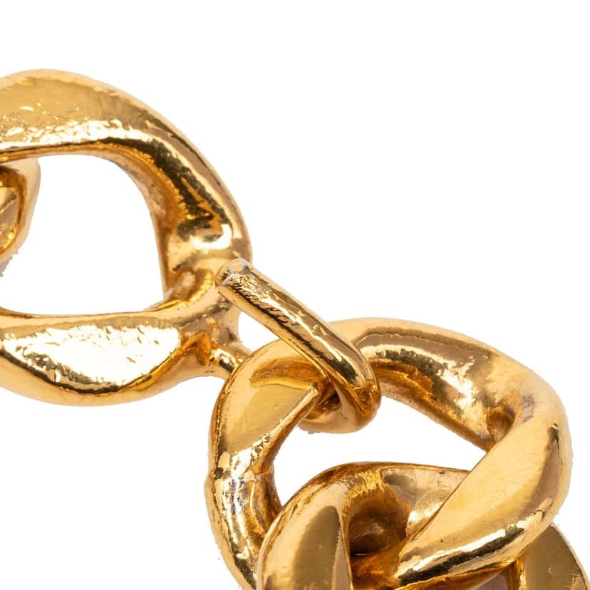 Chanel CC Gold Plated Logo Chain Necklace Gold Metal Very good condition - Model View