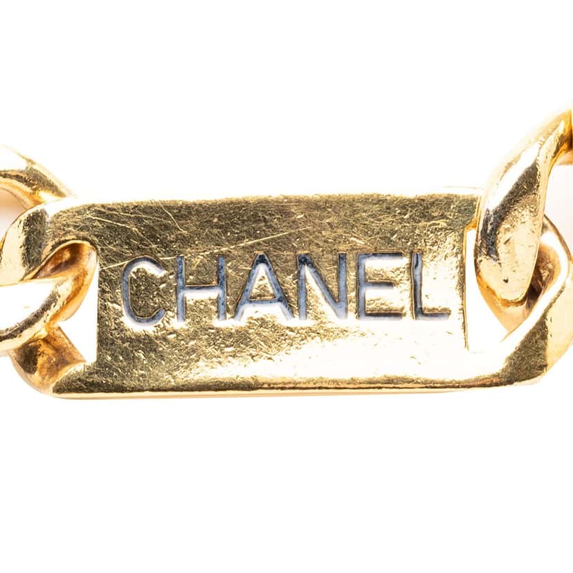 Chanel CC Gold Plated Logo Chain Necklace Gold Metal Very good condition - Box View