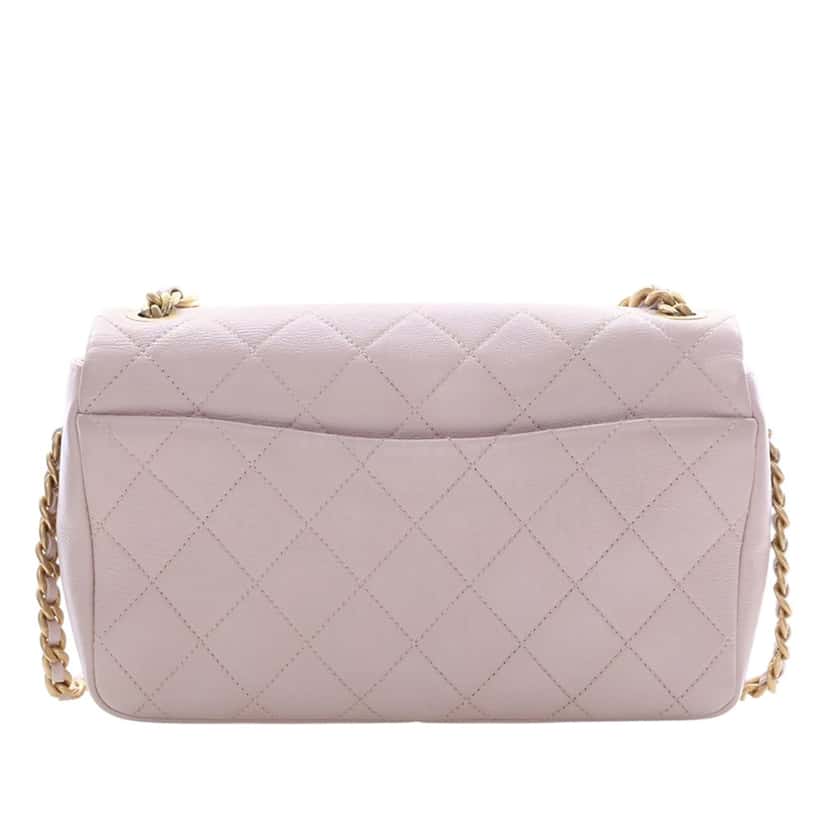 Chanel Medium Quilted Calfskin Fashion Therapy Flap Pink Leather Very good condition - Model View