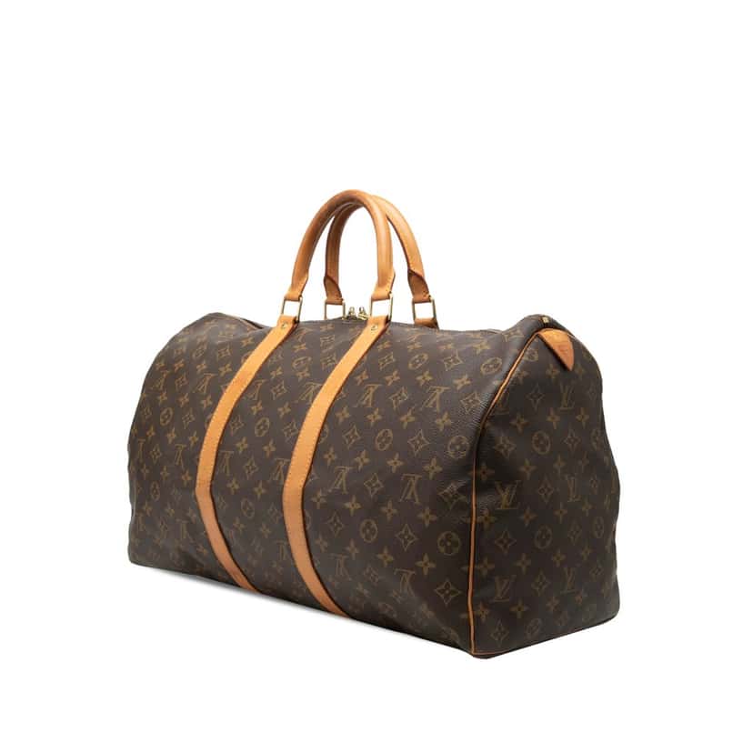 Louis Vuitton Monogram Keepall 50 Brown Good condition - Back View