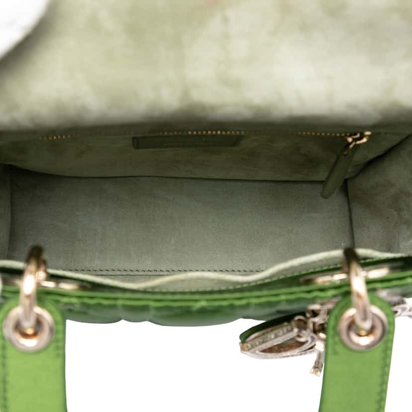 Dior Small Satin Cannage My ABCDior Lady Dior Green Very good condition - Model View