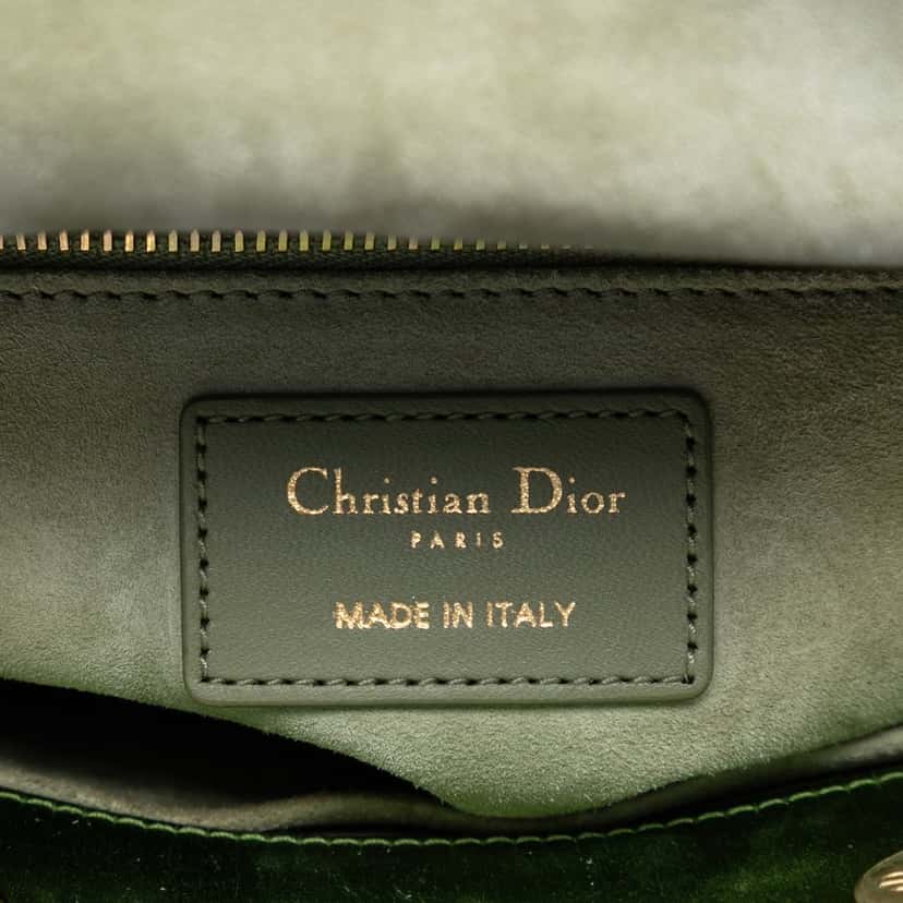 Dior Small Satin Cannage My ABCDior Lady Dior Green Very good condition - Box View