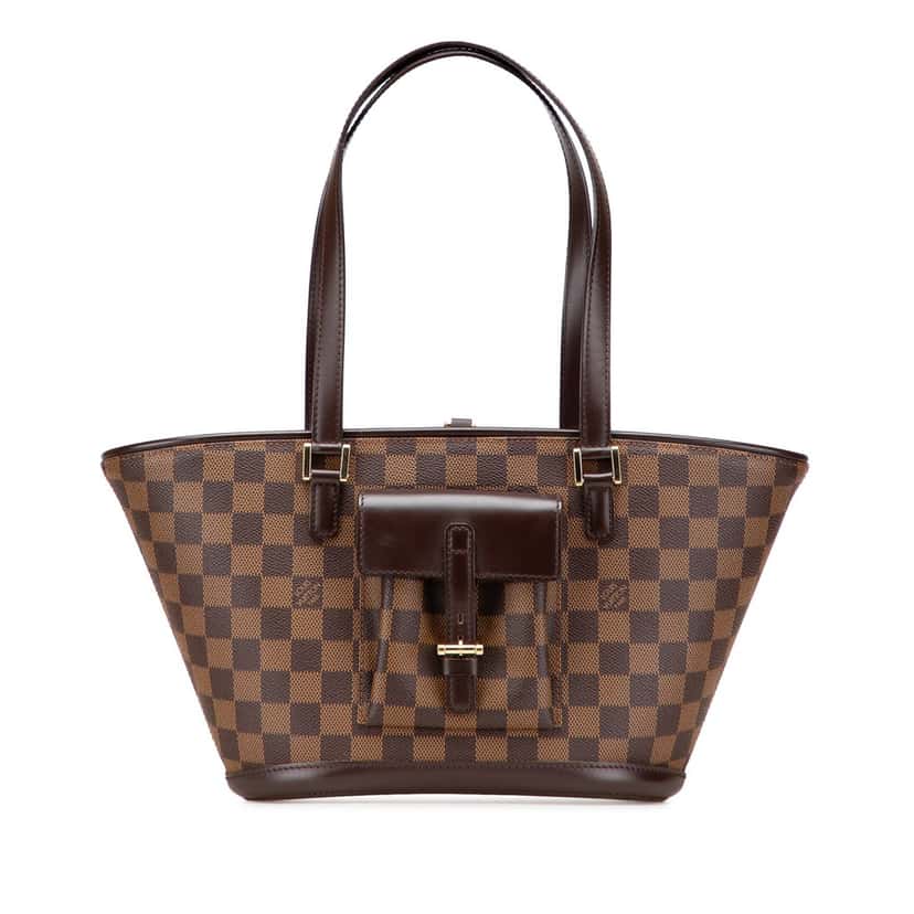 Louis Vuitton Damier Ebene Manosque PM Brown Canvas Very good condition - Front View