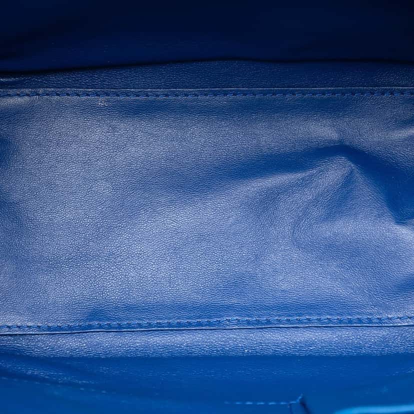 Celine Micro Smooth Calfskin Luggage Tote Blue Leather Very good condition - Model View