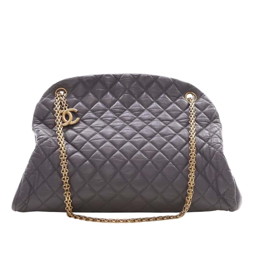 Chanel Large Aged Calfskin Just Mademoiselle Bowling Bag