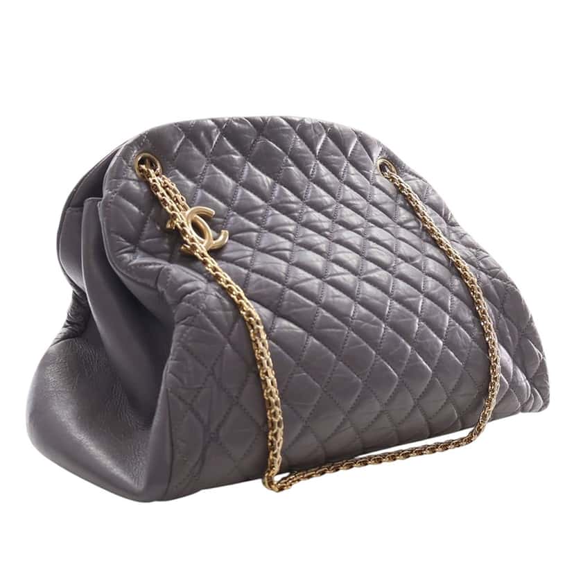 Chanel Large Aged Calfskin Just Mademoiselle Bowling Bag Other Leather Very good condition - Back View