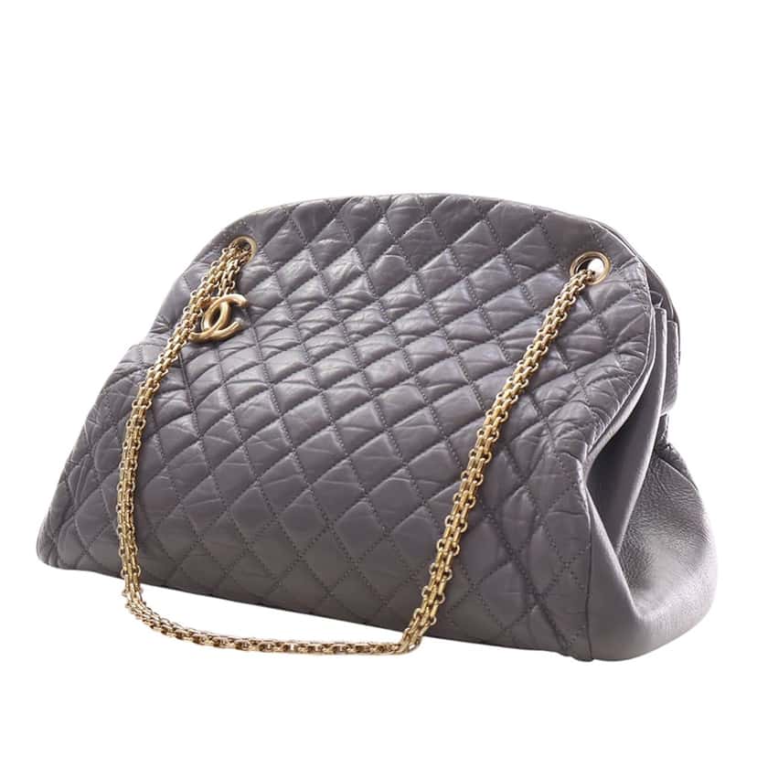 Chanel Large Aged Calfskin Just Mademoiselle Bowling Bag Other Leather Very good condition - Inside View