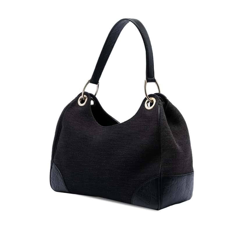 Gucci Guccissima Trimmed Canvas Colbert Shoulder Bag Other Very good condition - Back View