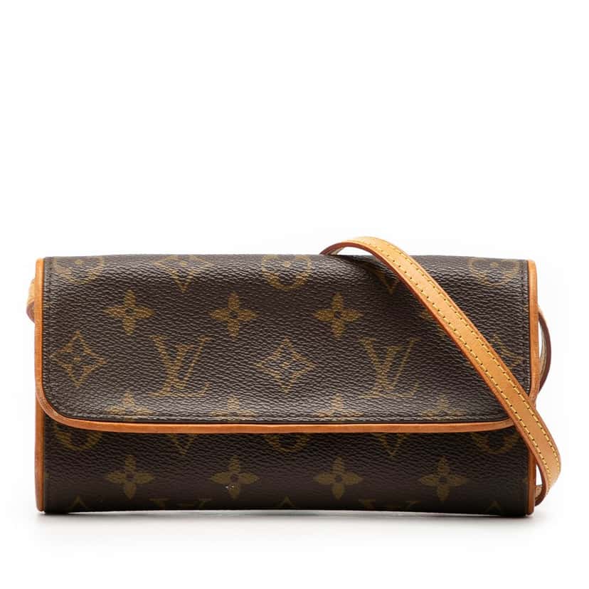 Louis Vuitton Monogram Pochette Twin PM Brown Very good condition - Front View