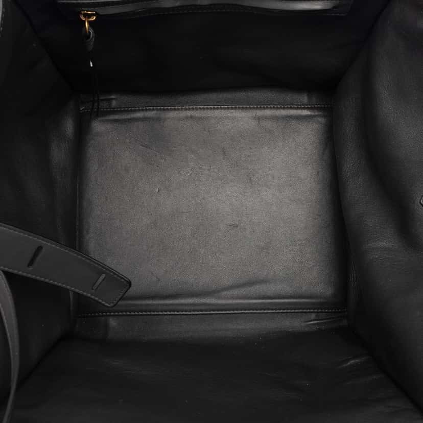 Celine Medium Suede Phantom Luggage Tote Brown Leather Good condition - Model View