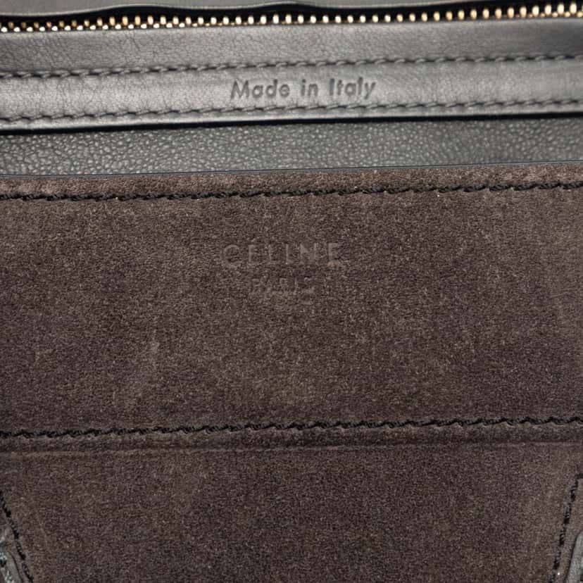 Celine Medium Suede Phantom Luggage Tote Brown Leather Good condition - Box View