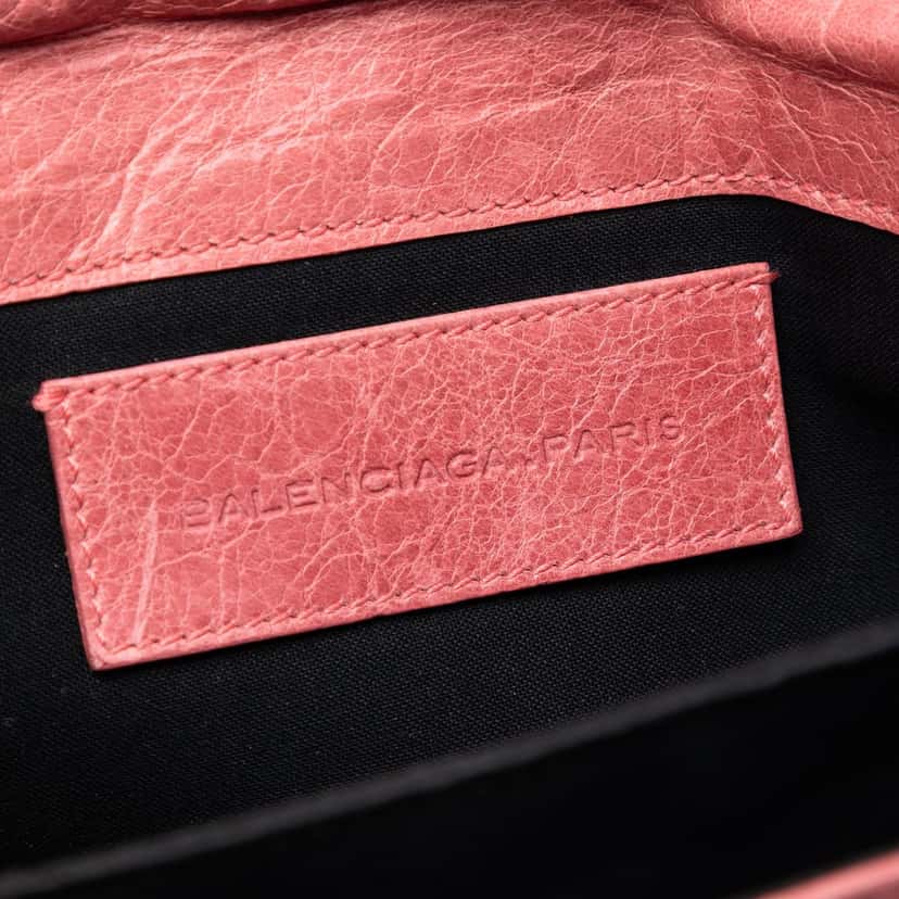 Balenciaga Lambskin Motocross Classic Envelope Clutch Pink Leather Very good condition - Box View