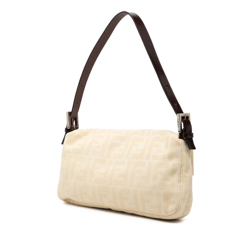 Fendi Zucca Canvas Baguette Beige Very good condition - Back View