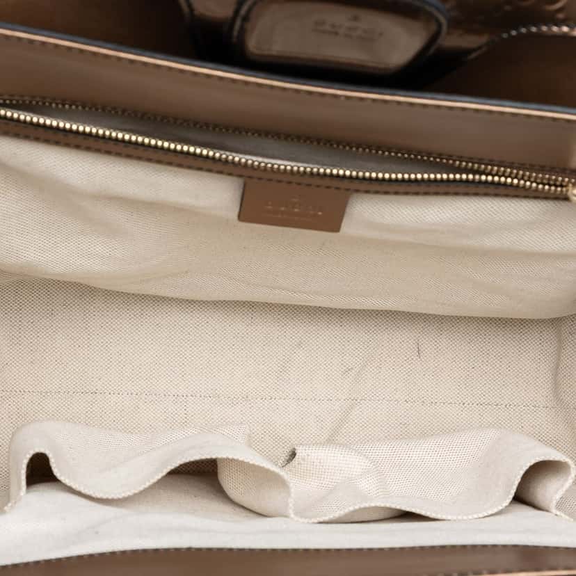 Gucci Large Guccissima Emily Shoulder Bag Brown Leather Very good condition - Model View