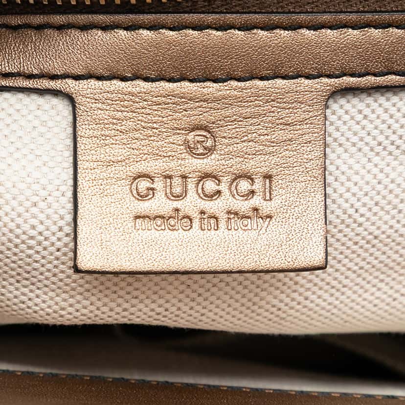 Gucci Large Guccissima Emily Shoulder Bag Brown Leather Very good condition - Box View