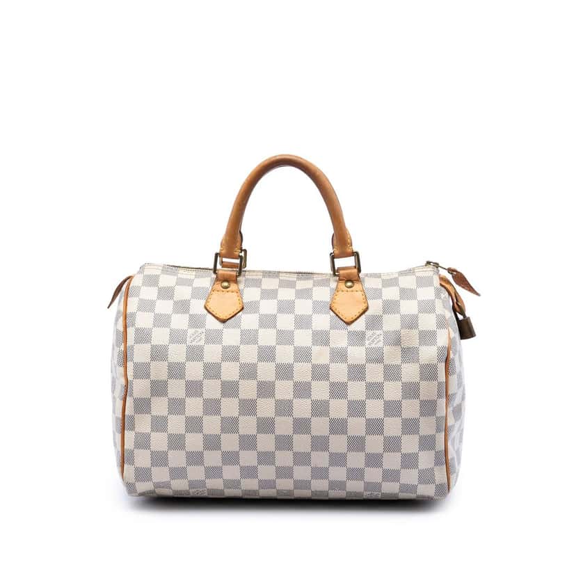 Louis Vuitton Damier Azur Speedy 30 White Very good condition - Front View