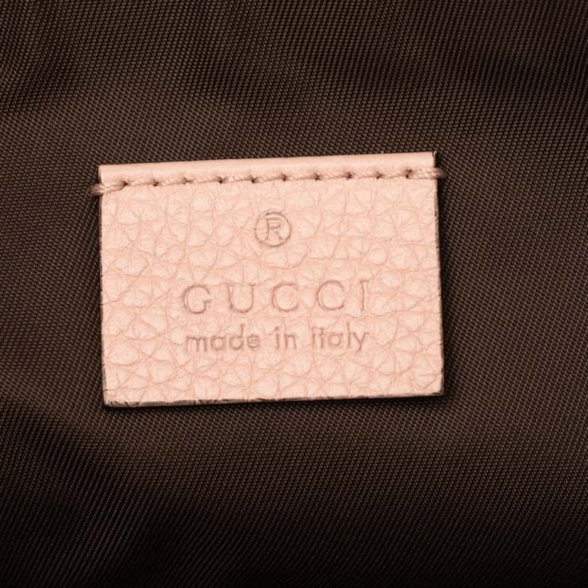 Gucci Leather Blind For Love Clutch Pink Leather Very good condition - Box View