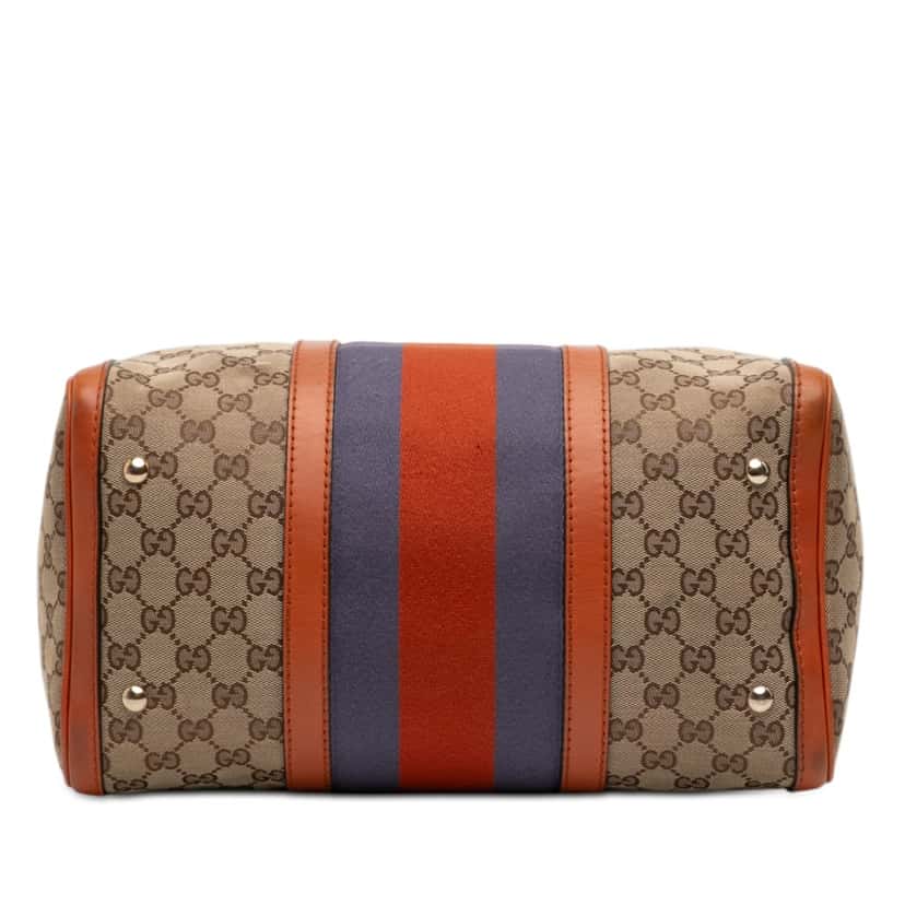 Gucci Medium GG Canvas Web Joy Boston Bag Beige Very good condition - Inside View