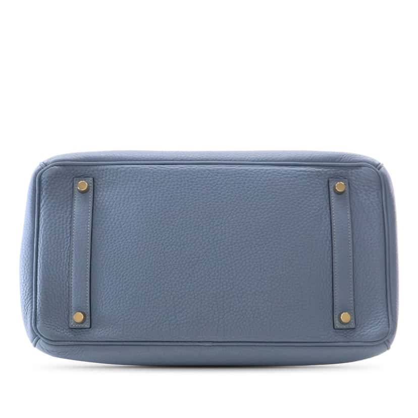 Hermès Togo Birkin Retourne 35 Blue Leather Very good condition - Inside View