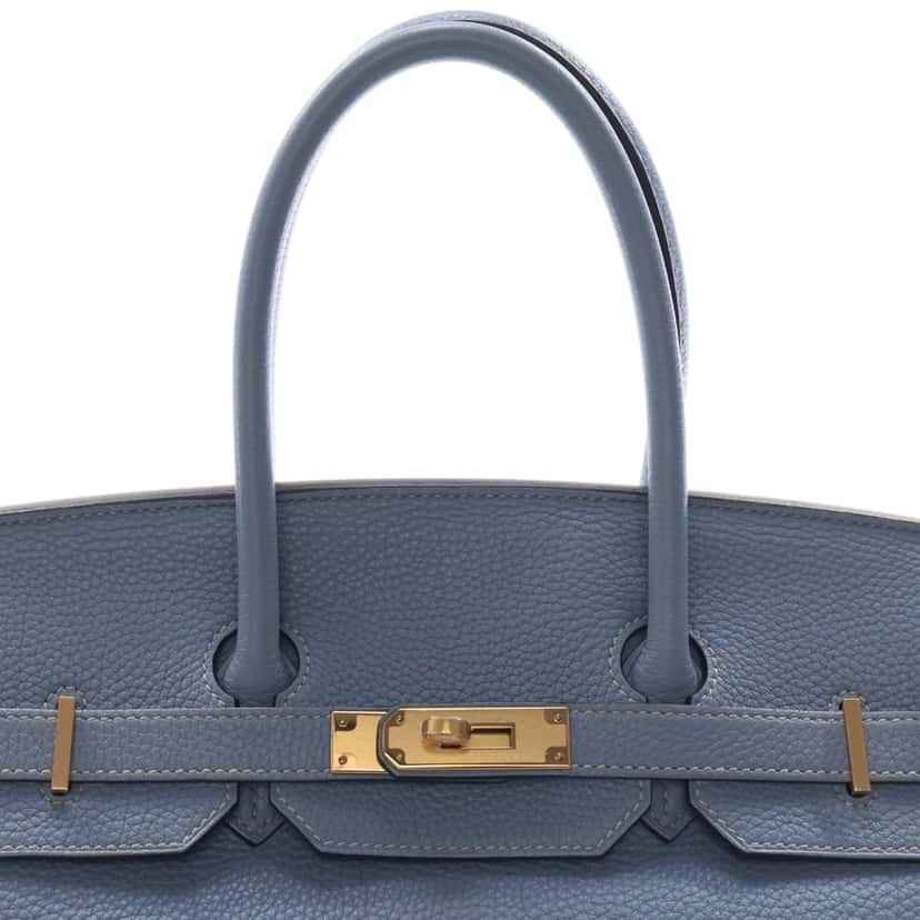 Hermès Togo Birkin Retourne 35 Blue Leather Very good condition - Model View