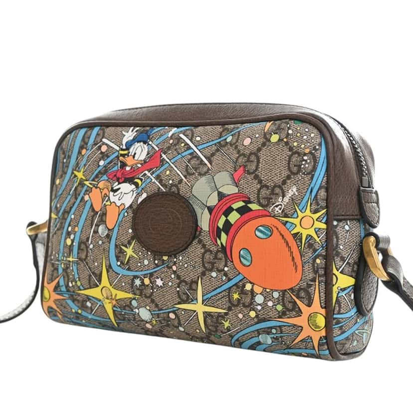 Gucci Disney GG Supreme Interlocking G Donald Duck Crossbody Beige Very good condition - Inside View