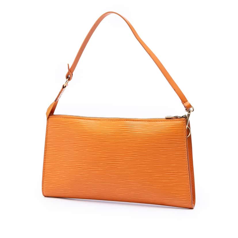 Louis Vuitton Epi Pochette Accessoires Orange Leather Very good condition - Back View