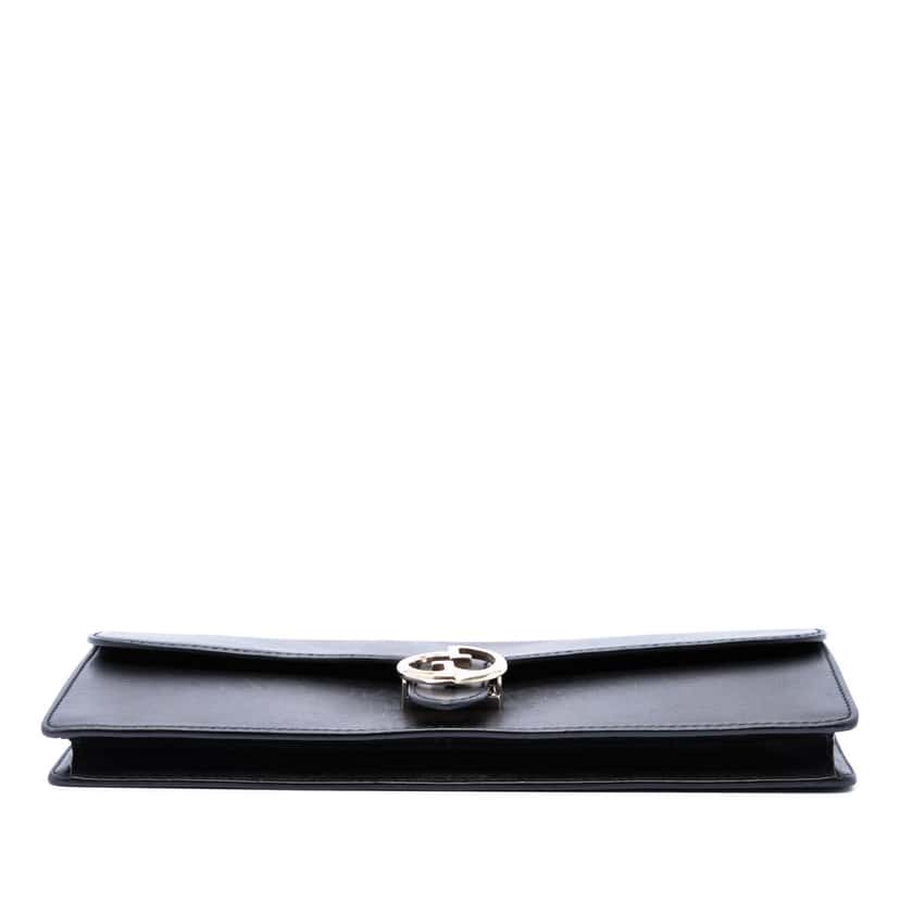 Gucci Calfskin 1973 Clutch Black Leather Very good condition - Inside View