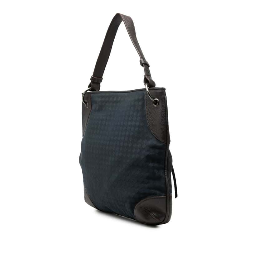 Bottega Veneta Intrecciato Canvas and Leather Hobo Blue Very good condition - Back View