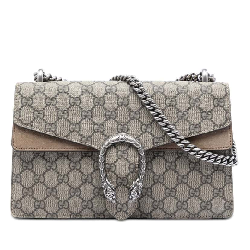 Gucci Medium GG Supreme Dionysus Shoulder Bag Beige Very good condition - Front View