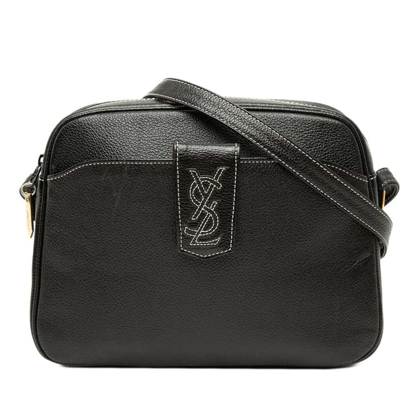 Saint Laurent Leather Monogram Crossbody Black Leather Very good condition - Front View