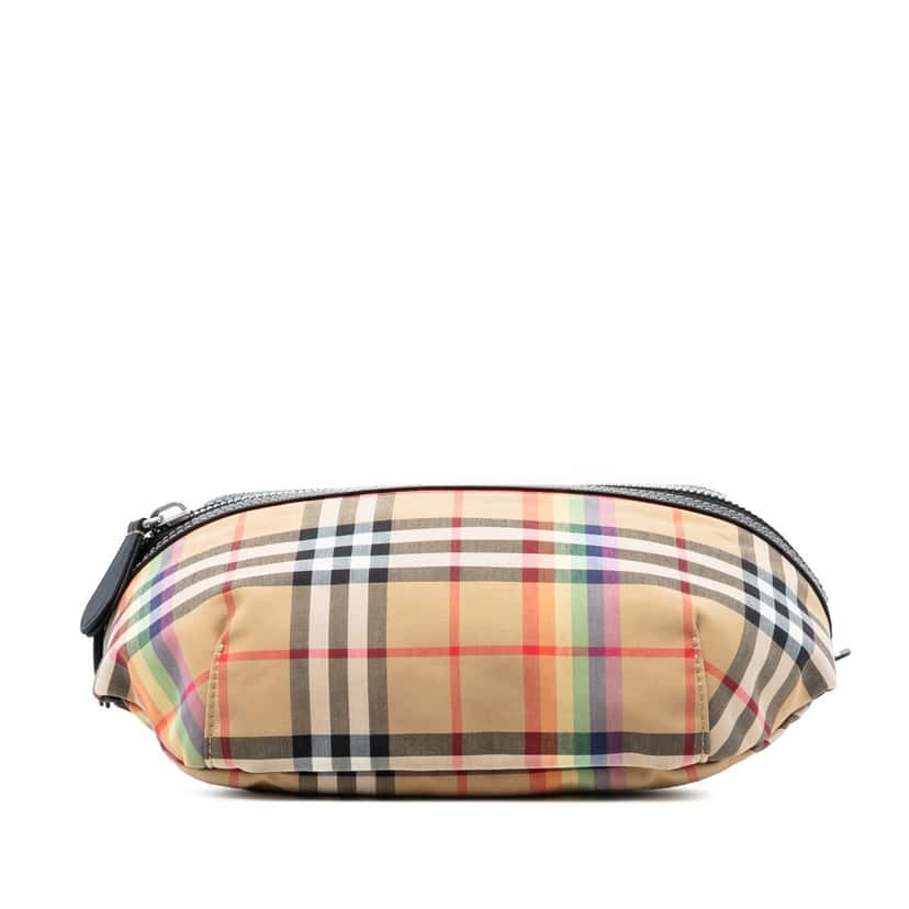 Burberry House Check Canvas Rainbow Sonny Belt Bag Beige Very good condition - Inside View