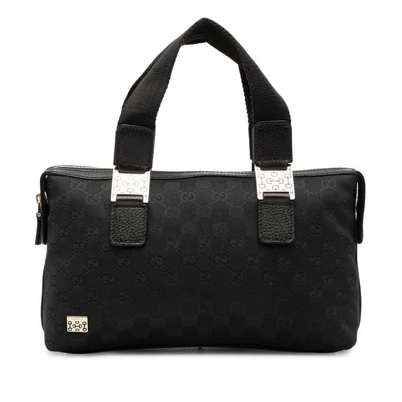 Gucci GG Canvas Pop Handbag Black Very good condition - Front View