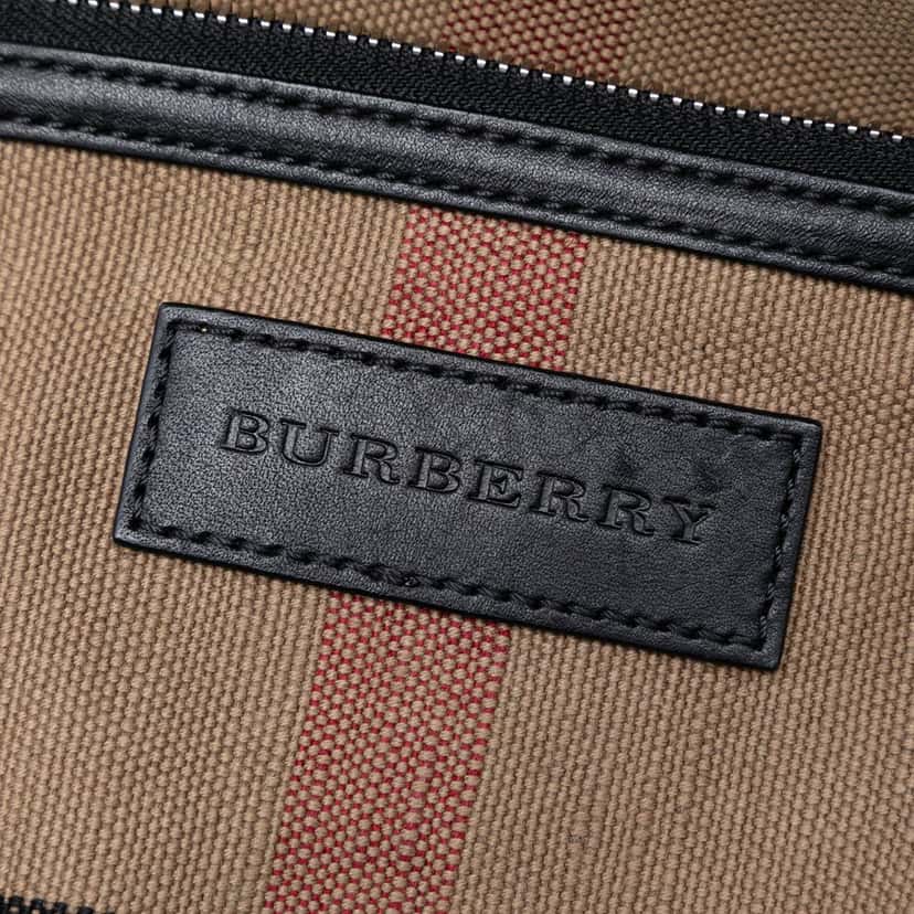 Burberry Mini Mega Check Canvas Ashby Tassel Bucket Bag Brown Very good condition - Box View