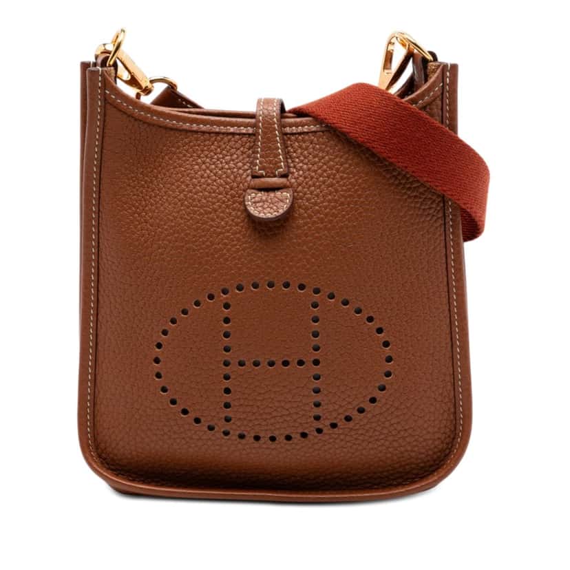 Hermès Barenia Evelyne TPM 16 Brown Leather Very good condition - Front View