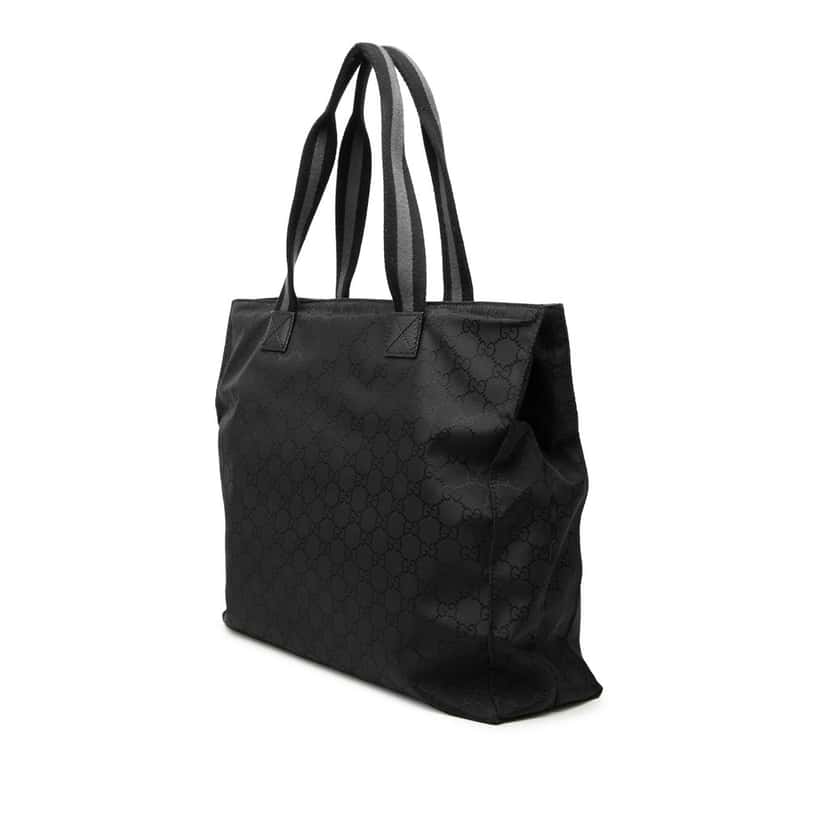 Gucci GG Nylon Web Tote Black Very good condition - Back View